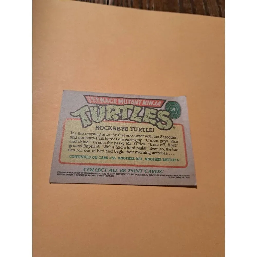1989 Topps TMNT Trading Card 54 Teenage Mutant Ninja Turtles